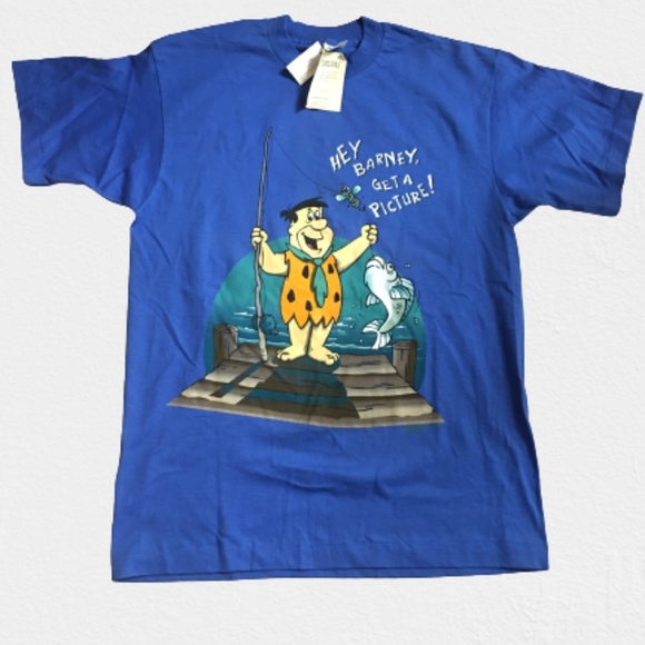 FRED FLINTSTONES VINTAGE 90S 1994 SINGLE STITCH T-SHIRT LG HANNA BARBERA CHANGES - Picture 1 of 12